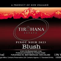 Pinot Noir Blush-2023 Tirohana Estate vineyard Martinborough bottle